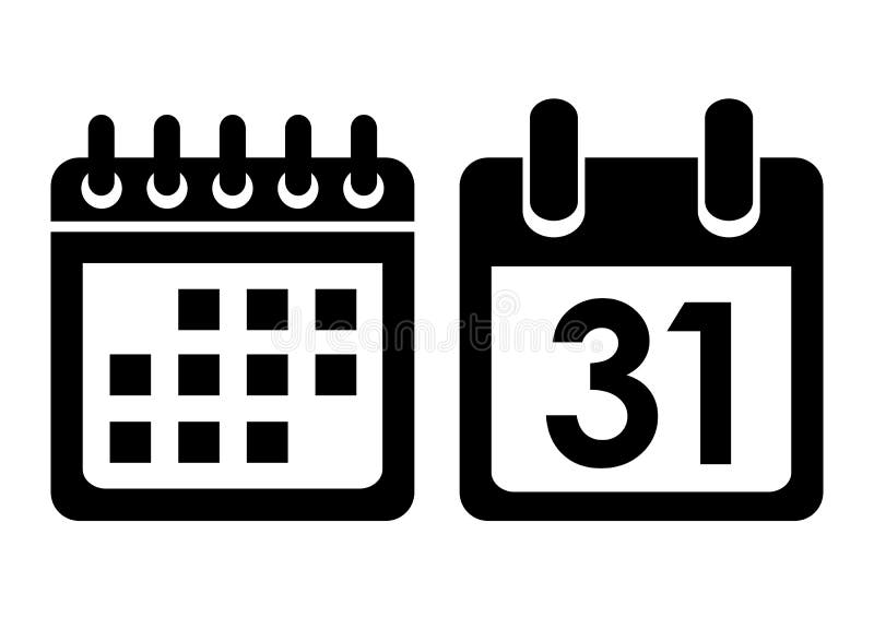 Calendar vector icon isolated on white. Calendar vector icon isolated on white