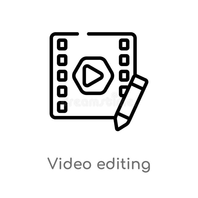 значок вектора плана видео- редактируя изолированная черная простая линия иллюстрация элемента от развлечений и концепции аркады бесплатная иллюстрация значок вектора плана видео- редактируя изолированная черная простая линия иллюстрация элемента от развлечений и концепции аркады бесплатная иллюстрация
