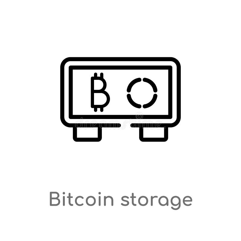 значок вектора хранения bitcoin плана изолированная черная простая линия иллюстрация элемента от концепции мультимедиа editable в иллюстрация вектора значок вектора хранения bitcoin плана изолированная черная простая линия иллюстрация элемента от концепции мультимедиа editable в иллюстрация вектора