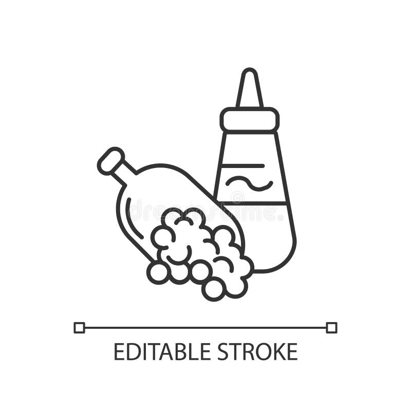 Значок горчичных линейный зерна Иллюстрация вектора - иллюстрации ...