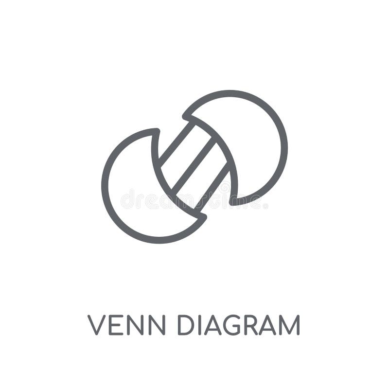 Значок диаграммы Venn линейный Современное conce логотипа диаграммы Venn плана иллюстрация штока Значок диаграммы Venn линейный Современное conce логотипа диаграммы Venn плана иллюстрация штока