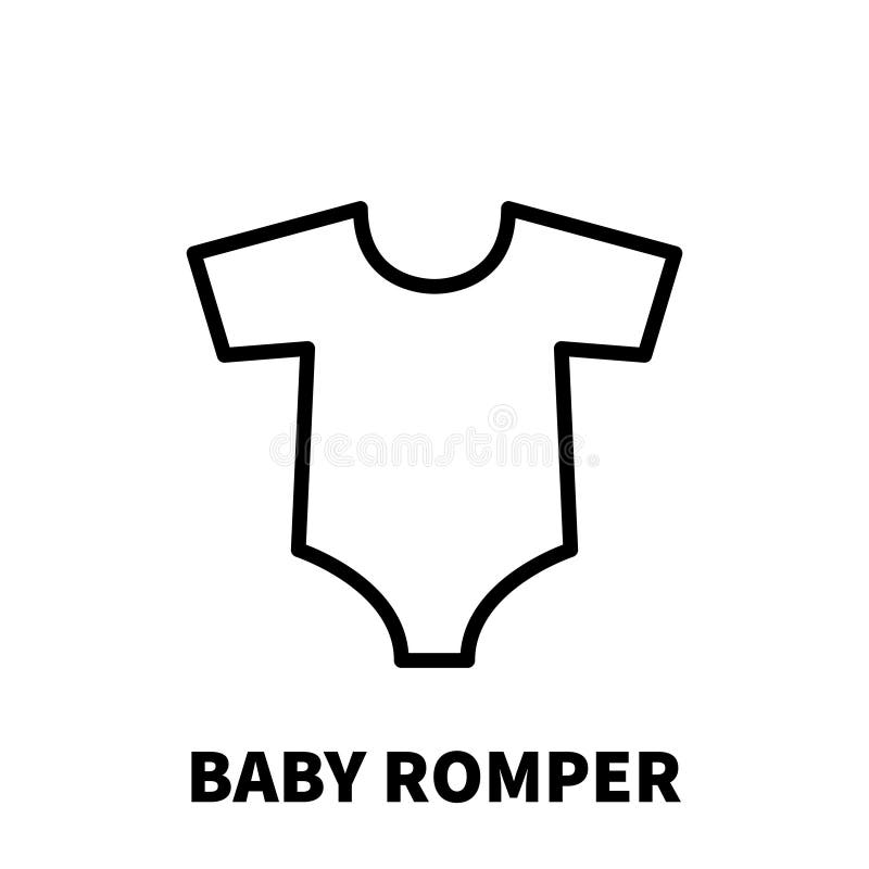 Значок или логотип romper младенца в современной линии стиле бесплатная иллюстрация