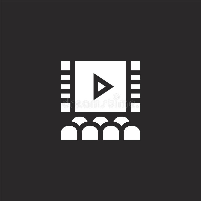 значок кино Заполненный значок кино для дизайна вебсайта и черни, развития приложения значок кино от заполненных хобби и freetime иллюстрация вектора значок кино Заполненный значок кино для дизайна вебсайта и черни, развития приложения значок кино от заполненных хобби и freetime иллюстрация вектора