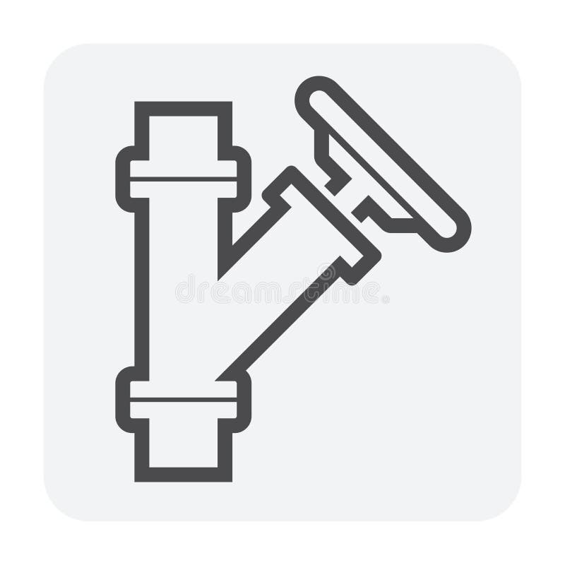 Значок клапанов трубы иллюстрация вектора. иллюстрации насчитывающей ...