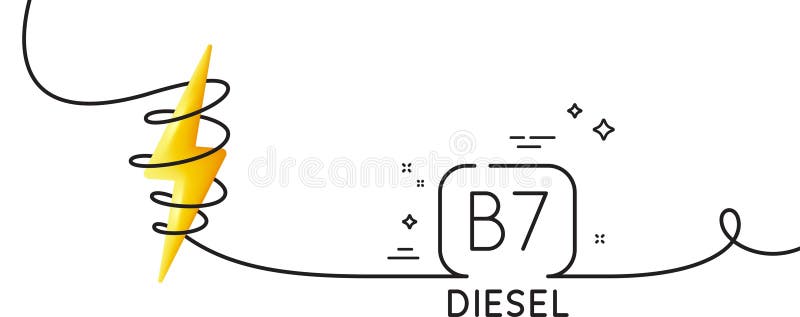 значок линии. b7 топливный знак. непрерывная линия с кривой. вектор бесплатная иллюстрация