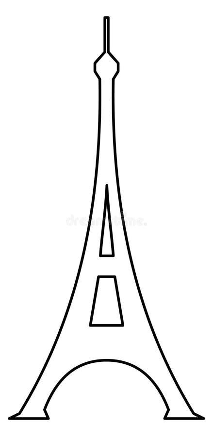 значок линии в корпусе Tower. черное пятно бесплатная иллюстрация