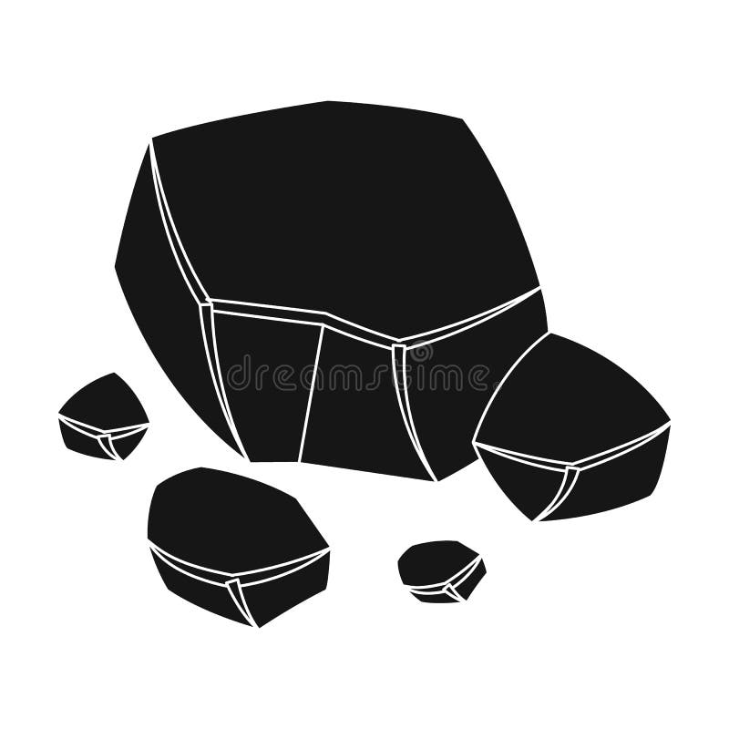 Значок медной руды в Monochrome стиле изолированный на белой ...