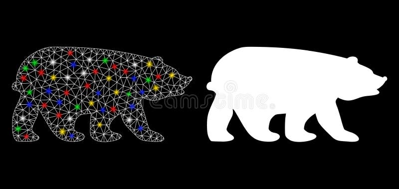 Значок медведя туши sieve утилизации с засветками экрана бесплатная иллюстрация