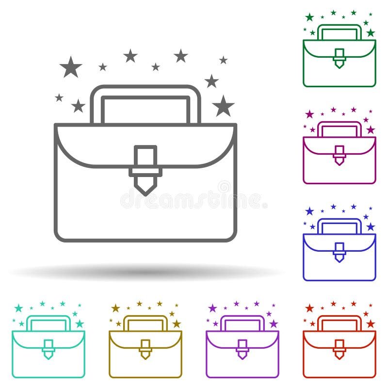 Значок многоцветного портфеля для сумки Простая тонкая линия, вектор пакетов иконки для ui и ux, веб-сайт или мобильное приложени бесплатная иллюстрация Значок многоцветного портфеля для сумки Простая тонкая линия, вектор пакетов иконки для ui и ux, веб-сайт или мобильное приложени бесплатная иллюстрация