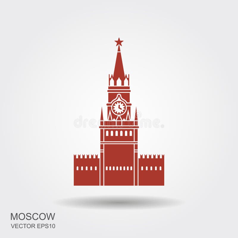 Kremlin icon in cartoon style isolated on white background. Russian country symbol stock vector illustration. Kremlin icon in cartoon style isolated on white background. Russian country symbol stock vector illustration.