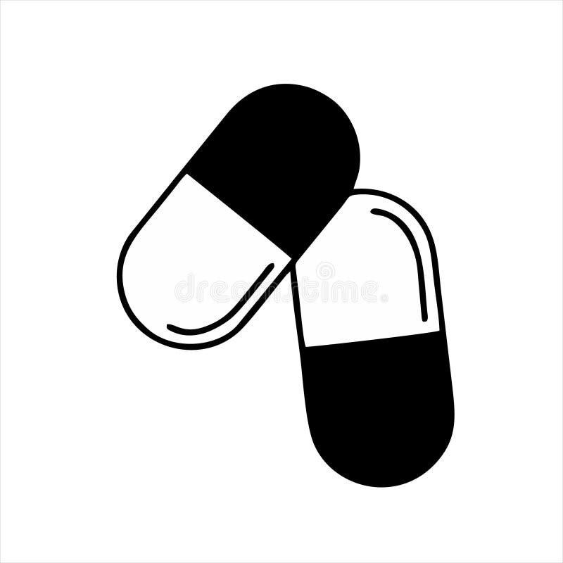 Значок наркотиков в изоляции на белом фоне капсулы из коллекции частей тела. иллюстрация штока