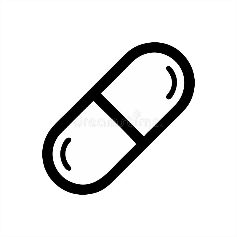 Значок наркотиков в изоляции на белом фоне капсулы из коллекции частей тела. иллюстрация штока