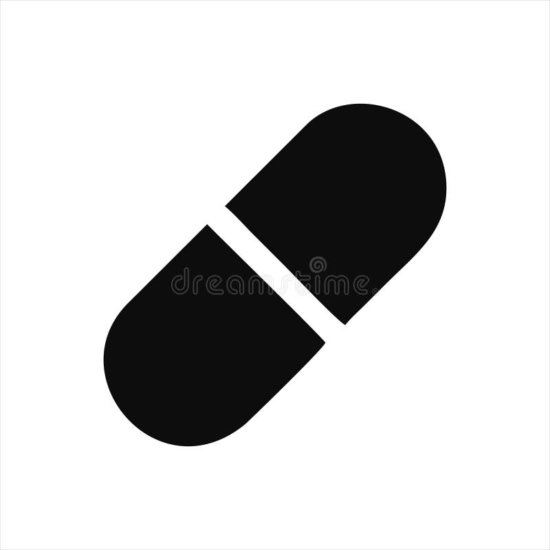 Значок наркотиков в изоляции на белом фоне капсулы из коллекции частей тела. иллюстрация вектора