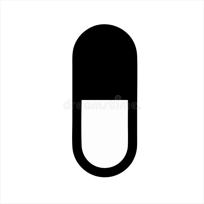 Значок наркотиков в изоляции на белом фоне капсулы из коллекции частей тела. бесплатная иллюстрация