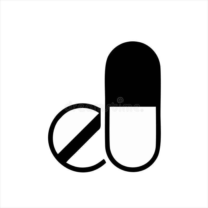Значок наркотиков в изоляции на белом фоне капсулы из коллекции частей тела. иллюстрация штока