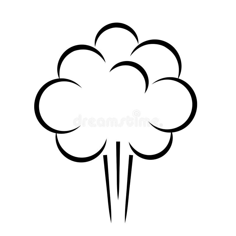 Smoke puff cloud vector icon. Smoke puff cloud vector icon