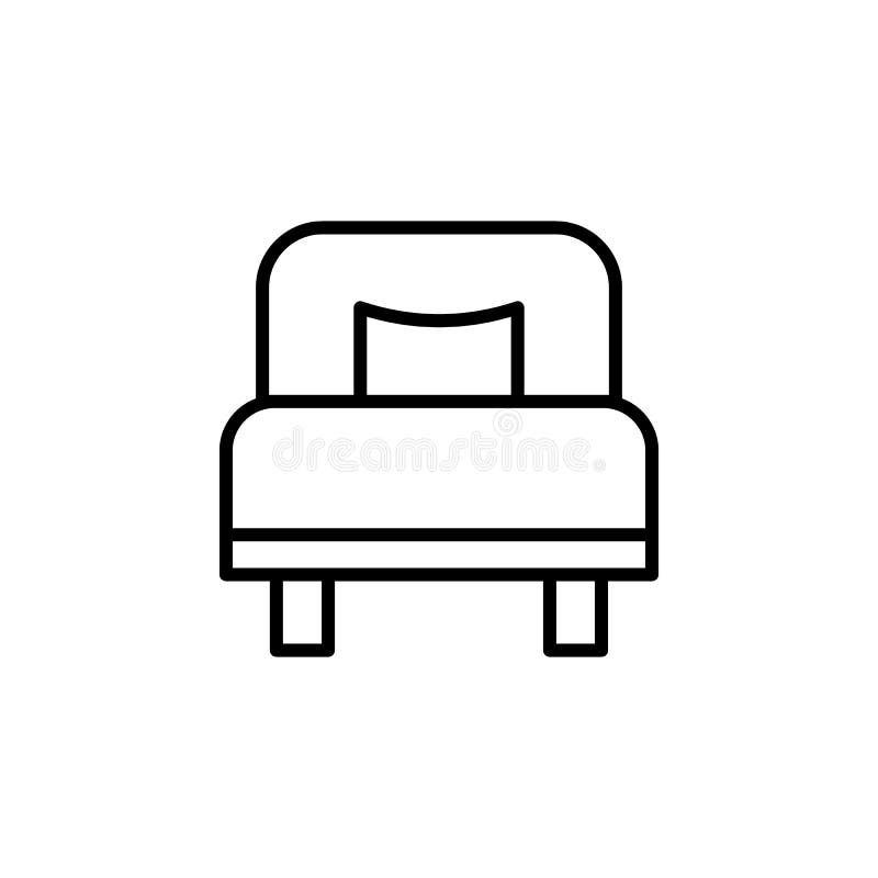 значок односпальной кровати Элемент otel и мотелей для передвижных apps концепции и сети Тонкая линия значок для дизайна вебсайта бесплатная иллюстрация значок односпальной кровати Элемент otel и мотелей для передвижных apps концепции и сети Тонкая линия значок для дизайна вебсайта бесплатная иллюстрация