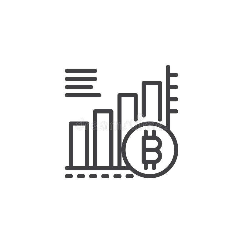 Значок плана диаграммы диаграммы Bitcoin растущий бесплатная иллюстрация