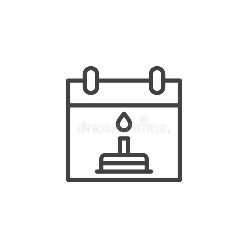 Значок плана календаря напоминания дня дня рождения иллюстрация вектора