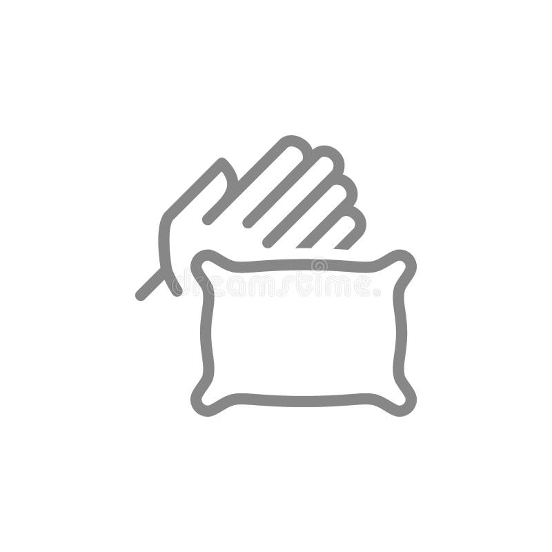 Значок подушки. Символ теплой подушки. Векторная иллюстрация. иллюстрация штока
