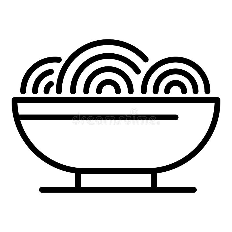 Значок ресторана ramen, стиль оформления бесплатная иллюстрация