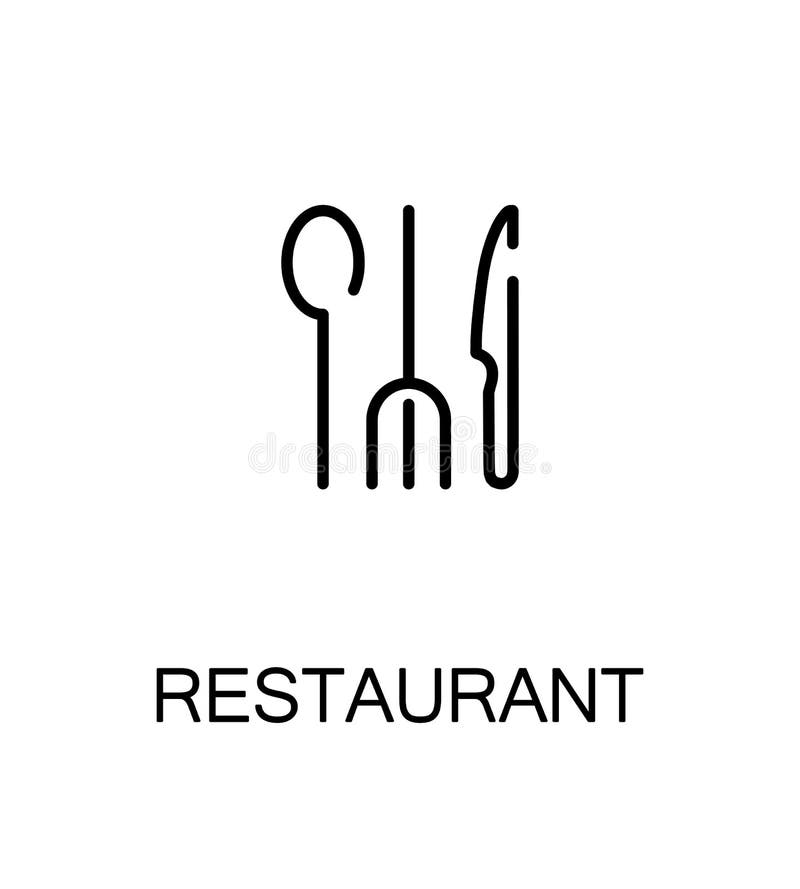 Значок ресторана плоский