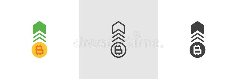 Значок роста тарифа Cryptocurrency бесплатная иллюстрация