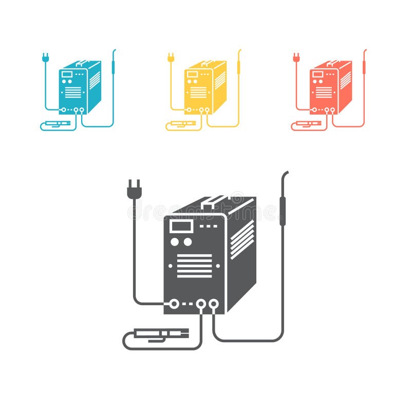 Welding machine. Vector sign for web graphic. Welding machine. Vector sign for web graphic.