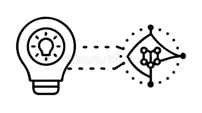 Значок сетевой идеи: связанные инновации и вектор совместной работы бесплатная иллюстрация