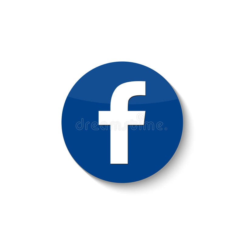 Значок сети Facebook социальный с тенью вектор бесплатная иллюстрация Значок сети Facebook социальный с тенью вектор бесплатная иллюстрация