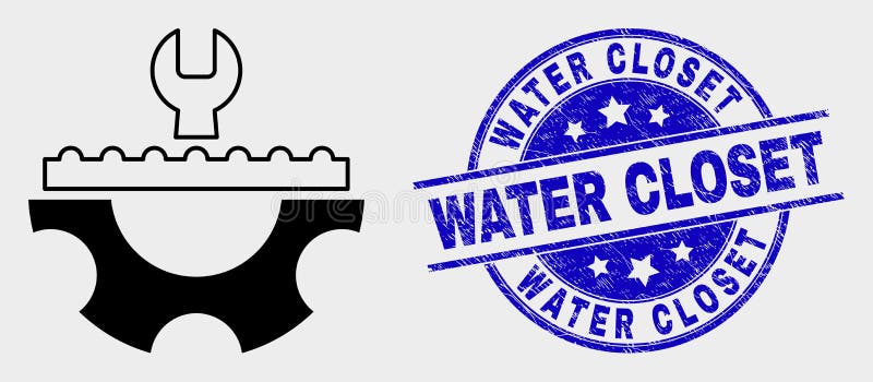 Значок службы векторного подкачки и водяной подложка для противопожарной воды бесплатная иллюстрация