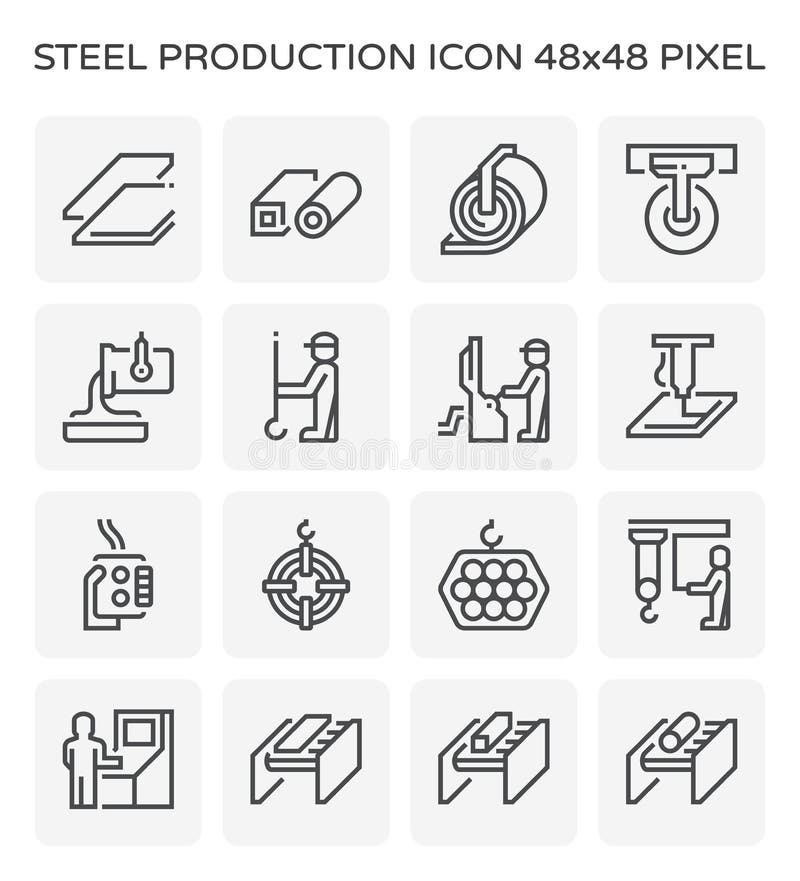 Steel production and pipe icon set, 64x64 pixel perfect and editable stroke. Steel production and pipe icon set, 64x64 pixel perfect and editable stroke.