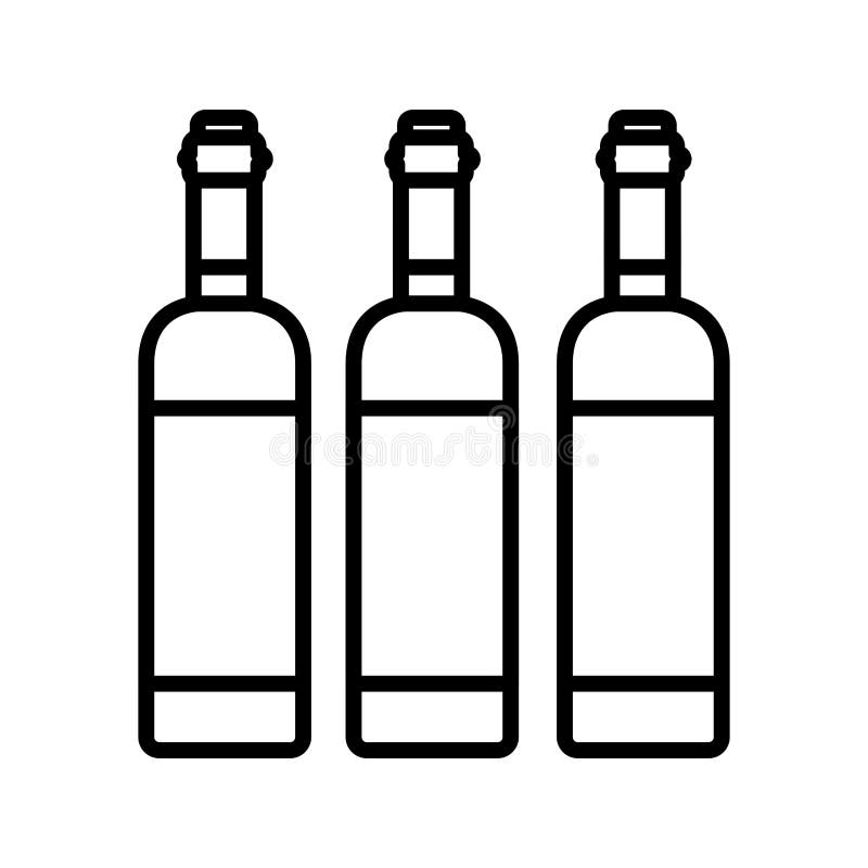 Wine bottles line style icon vector illustration design. Wine bottles line style icon vector illustration design