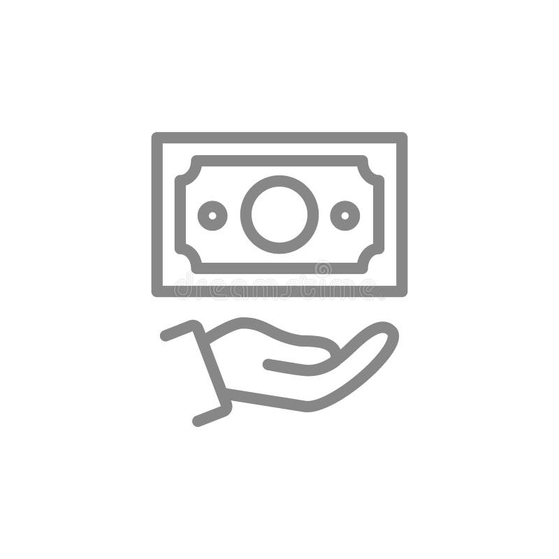 Значок строки денег. Ценный символ инвестиций. Векторная иллюстрация. иллюстрация штока