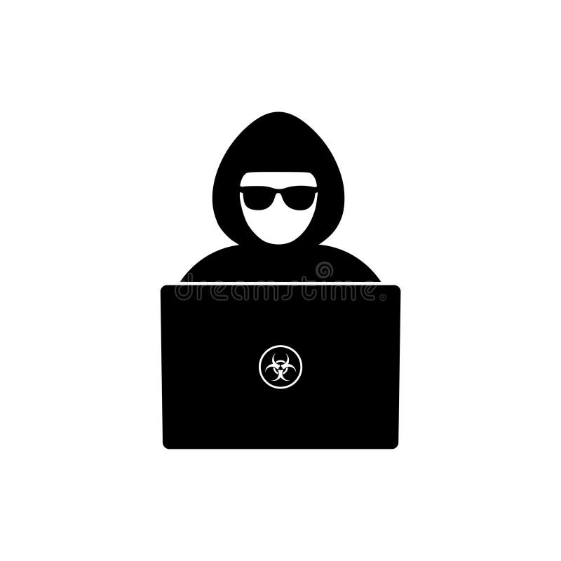 Значок хакера иллюстрация штока. иллюстрации насчитывающей - 73125195