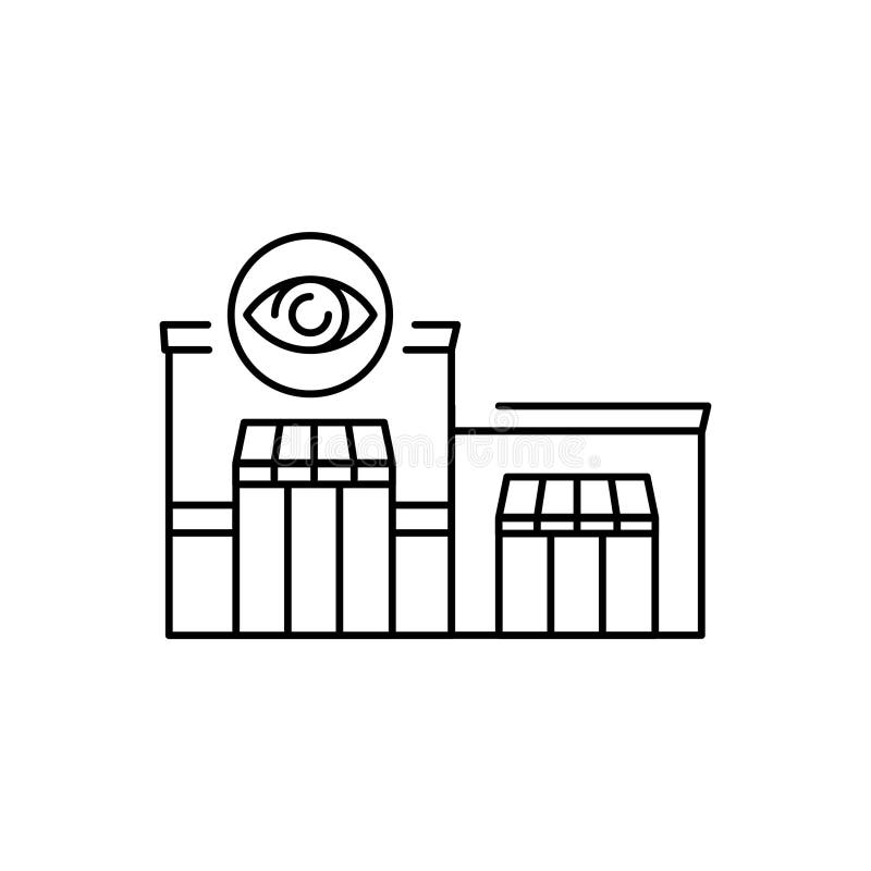 значок черной линии офтальмологического центра бесплатная иллюстрация