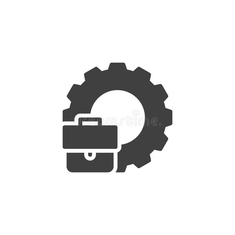 значок шестеренки и вектора портфеля иллюстрация штока