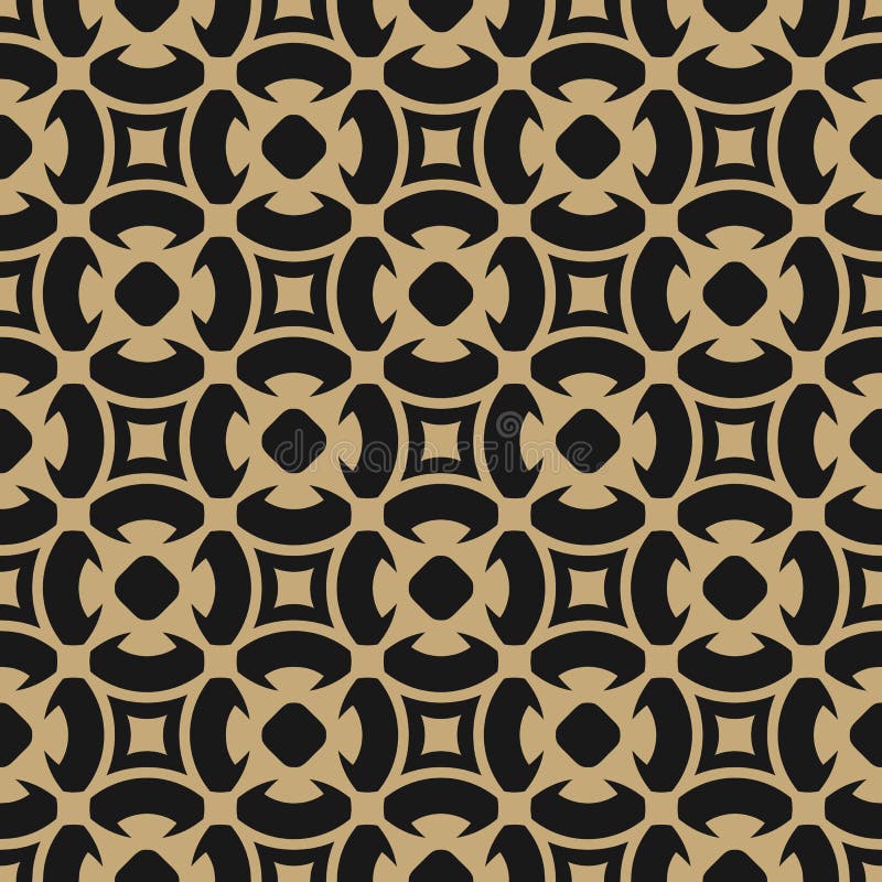 Golden abstract pattern in Arabic style. Seamless vector background with floral tiles, circular mesh, grid, lattice. Elegant gold and black texture. Repeat design for decor, textile, fabric, ceramic. Golden abstract pattern in Arabic style. Seamless vector background with floral tiles, circular mesh, grid, lattice. Elegant gold and black texture. Repeat design for decor, textile, fabric, ceramic
