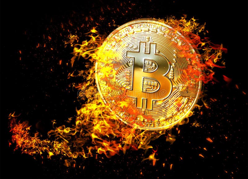 Золотое bitcoin чеканит летание в пламени огня Горя секретная иллюстрация символа bitcoin валюты изолированная на черной предпосы иллюстрация вектора Золотое bitcoin чеканит летание в пламени огня Горя секретная иллюстрация символа bitcoin валюты изолированная на черной предпосы иллюстрация вектора