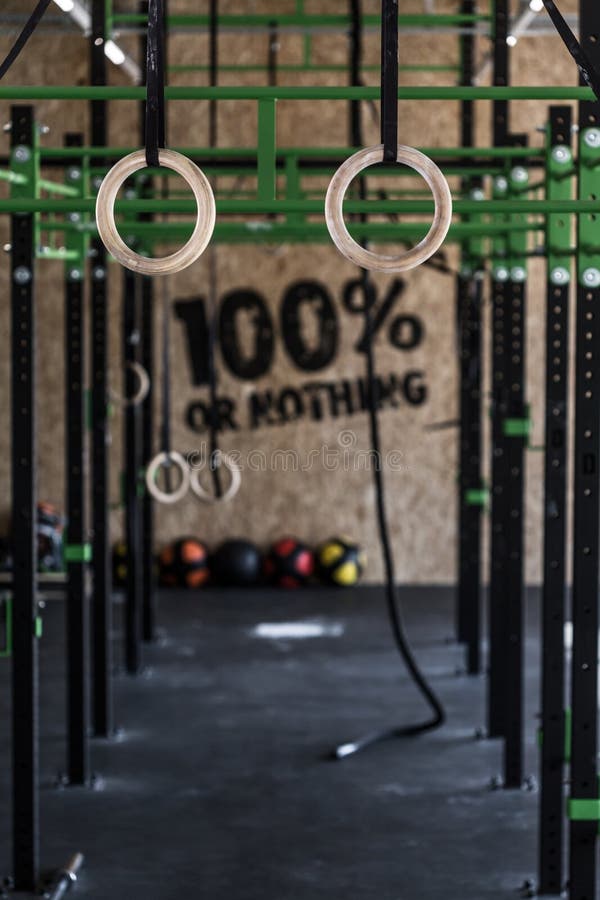 Зона Crossfit на спортзале стоковая фотография Зона Crossfit на спортзале стоковая фотография
