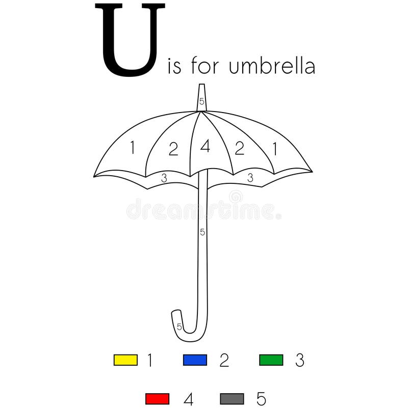 Vector alphabet letter U for children education with funny numbering colouring page. This illustration can be used in children`s books, puzzles, games and other related creatives. Vector alphabet letter U for children education with funny numbering colouring page. This illustration can be used in children`s books, puzzles, games and other related creatives.