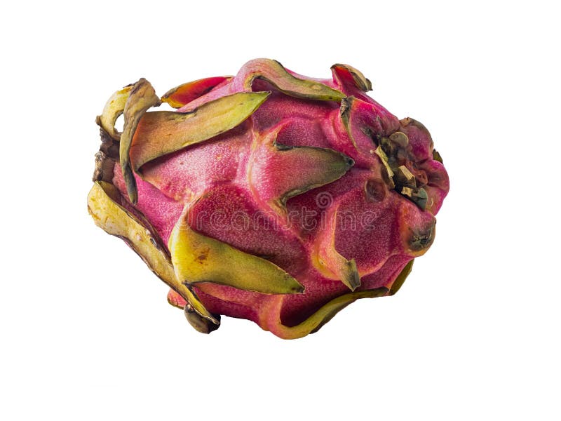 Зрелый свежий конец-вверх плода Pitahaya или дракона изолированный на белой предпосылке стоковое изображение rf Зрелый свежий конец-вверх плода Pitahaya или дракона изолированный на белой предпосылке стоковое изображение rf