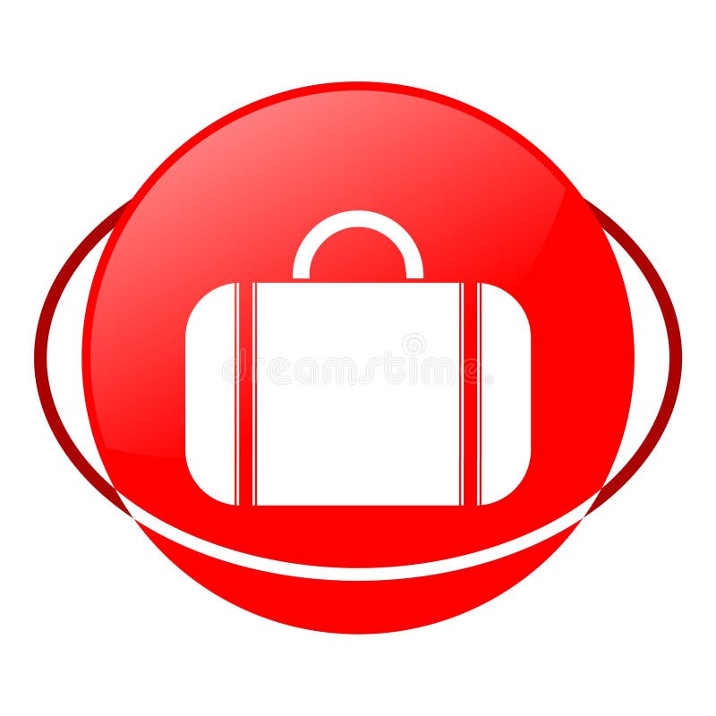 Иллюстрация вектора Valise, красный значок иллюстрация штока Иллюстрация вектора Valise, красный значок иллюстрация штока