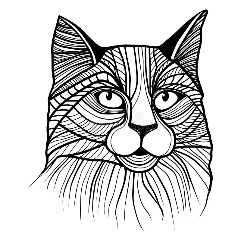 Иллюстрация вектора головы кота