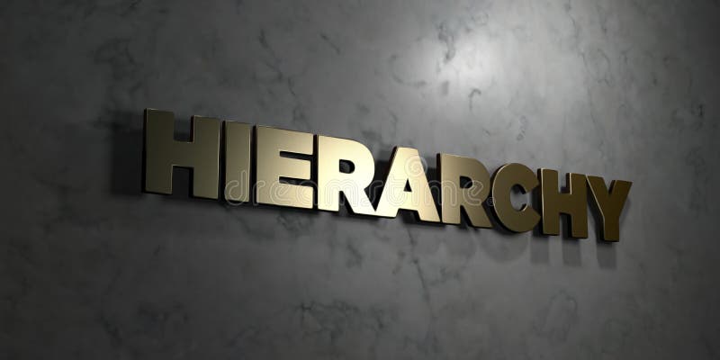 Иерархия - текст золота на черной предпосылке - 3D представила изображение неизрасходованного запаса королевской власти бесплатная иллюстрация Иерархия - текст золота на черной предпосылке - 3D представила изображение неизрасходованного запаса королевской власти бесплатная иллюстрация