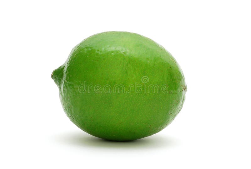 Single lime isolated on a white background. Single lime isolated on a white background