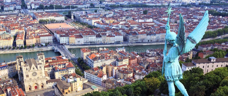 Известный взгляд Lyon стоковое изображение rf Известный взгляд Lyon стоковое изображение rf