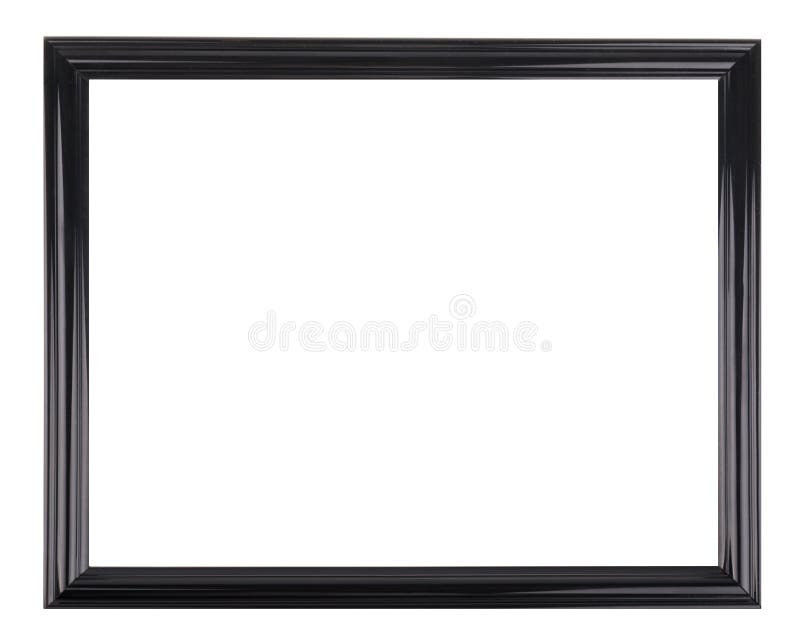 A black picture frame isolated on white. A black picture frame isolated on white