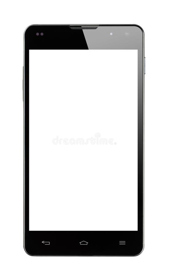Изолированный экран Smartphone прифронтовой белый стоковое фото