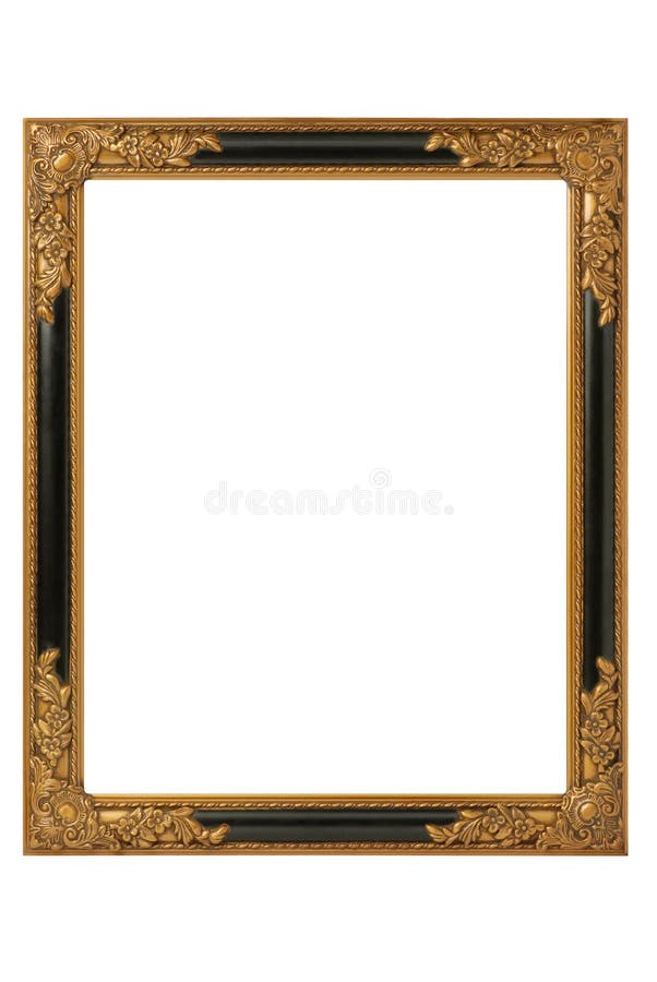 Old golden barock picture frame with ornaments. Old golden barock picture frame with ornaments.